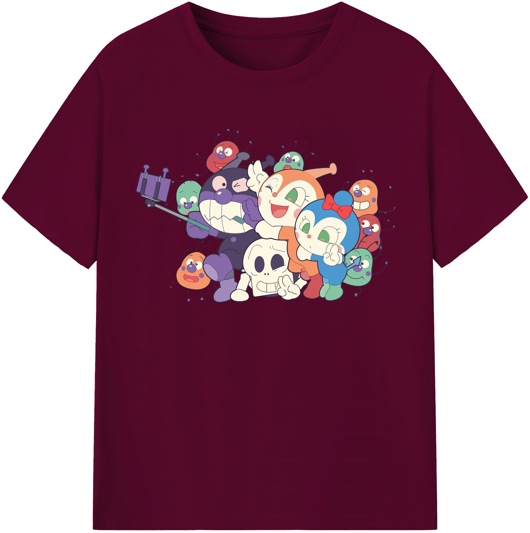 （画像用） アンパンマン Anpanman レディースカジュアルプリントTシャツ（綿100％）